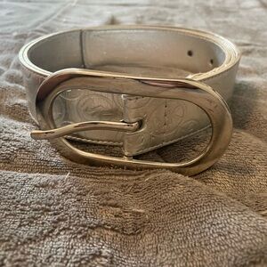 Michael Kors Silver Embossed Belt